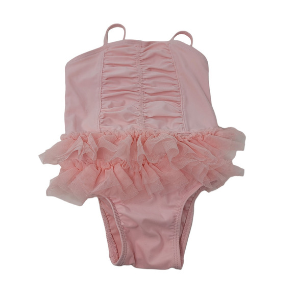 Old Navy Infant Girls Tutu One Piece Swimsuit Bathing Suit Pink Size 12-18M - Picture 1 of 3